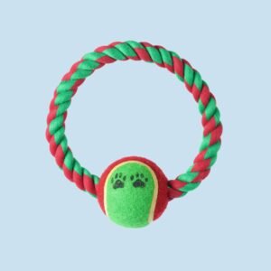 Tug-N-Toss Rope Ring with Tennis Ball